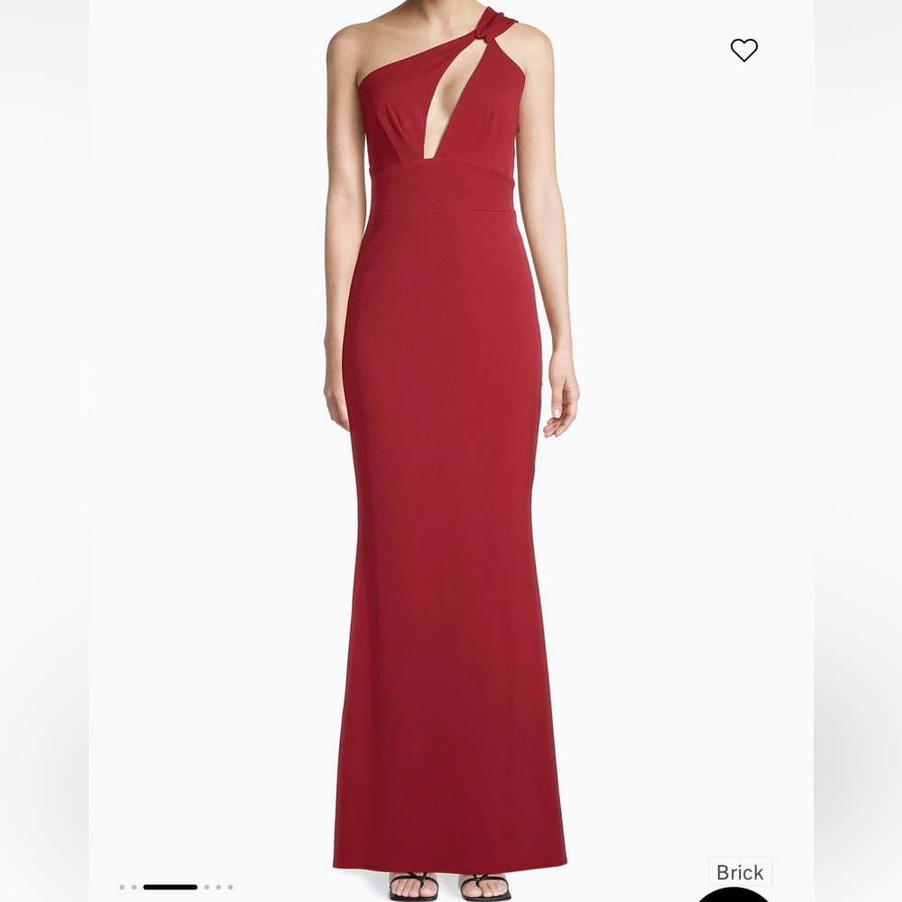 Katie May Edgy Asymmetrical One-Shoulder Gown